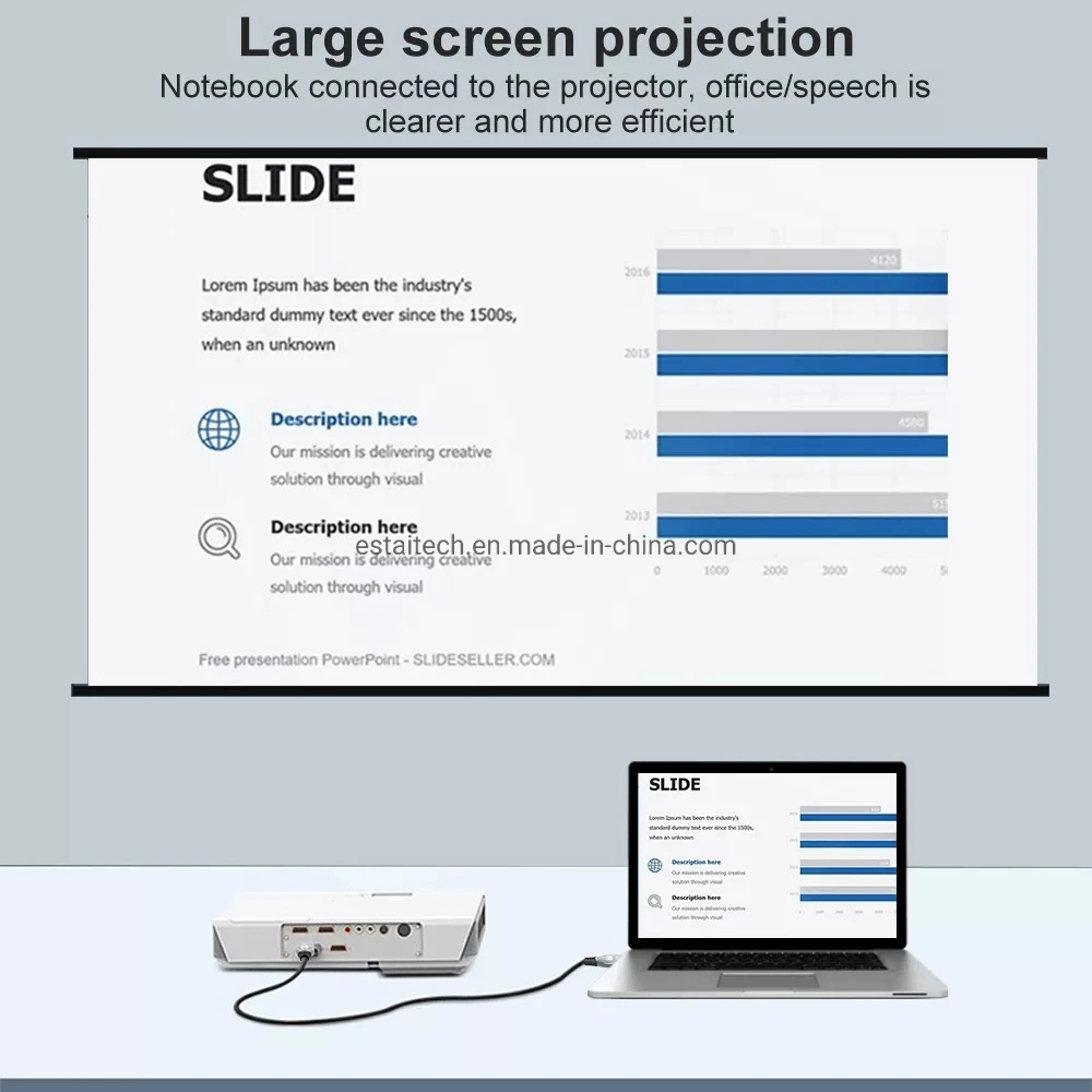 1.5m Dp1.2 Display Port Cable Male to Male 4K 60Hz Displayport Cable